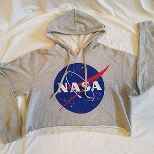 Chemistry NASA women's size XL crop top hoodie